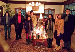 Members of the Quad City Institute with the Enlightened Tree